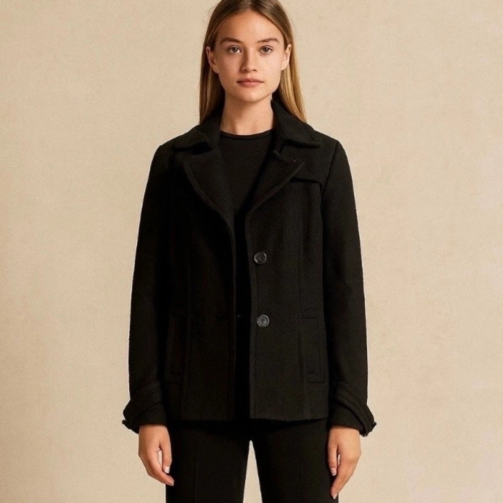 Banana Republic Black Pea Coat for Women